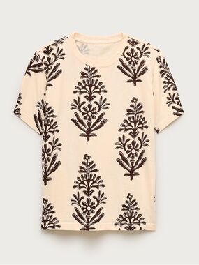 New! J. Crew Broken in jersey T shirt in blooming block print Size Small